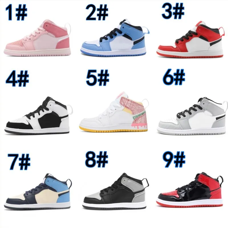 Chaussures Kids 1s Chaussures 4y 5y Toddler Sneakers Mid Youth Boys Girls Jumpman 1 Basketball Kid Designer Shat Childrens University Blue Trainers Bred Chicago Avec Boite Du 24 27 DHgate