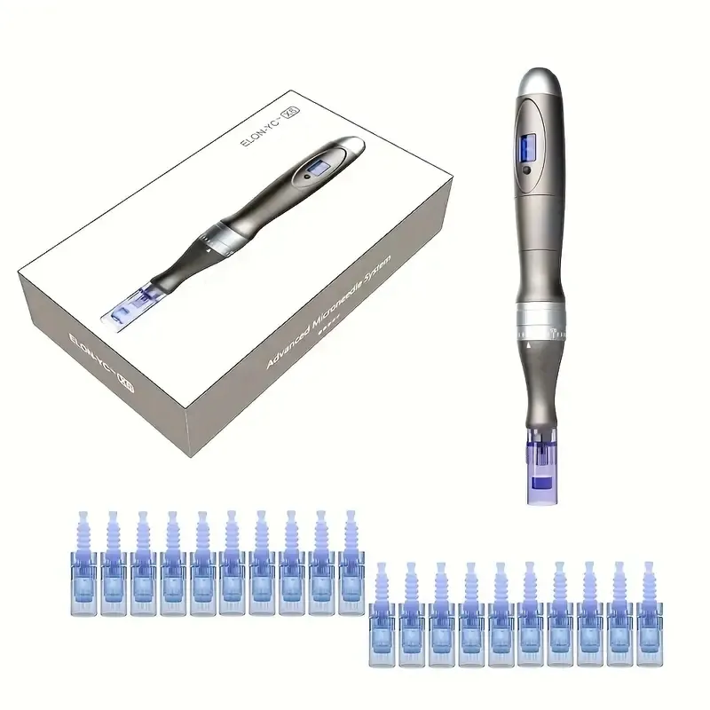 Dermapen Ultima X6 Kablosuz Mikroiğle Derma Pen Skincare MTS - Pürüzsüz, hatta cilt için 20 adet kartuş