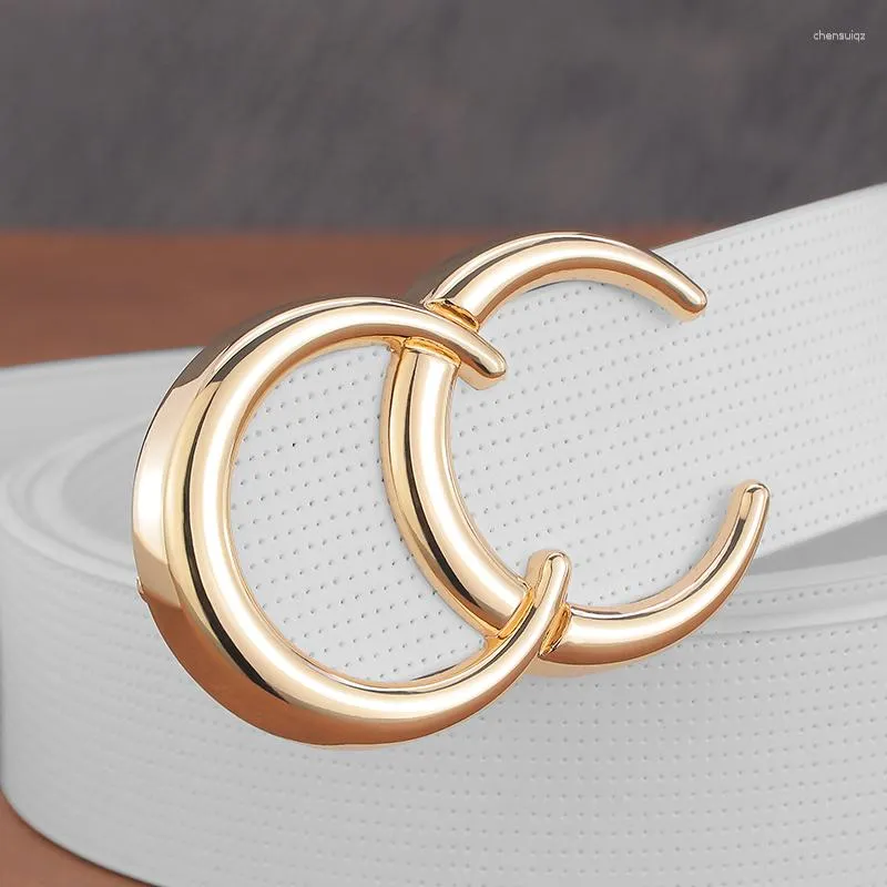 Ceintures Mode C Lettre Slide Boucle Ceinture Hommes Casual Designer Haute Qualité Blanc Jeunes Garçons Ceinture En Cuir Cowboy