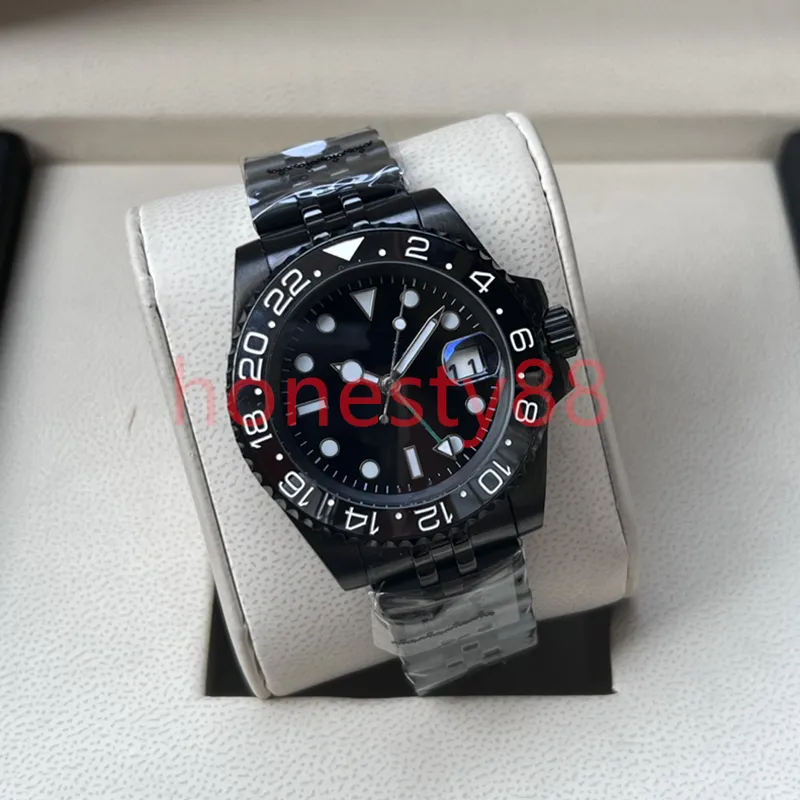 GMT Moda Erkekler İzle 40mm Siyah Seramik Kadran 904L Paslanmaz Çelik Kayış 2813 Hareket Lüks Tasarımcı Saat Spor Erkekler Saat Safir Cam Dhgate 007 Saatler