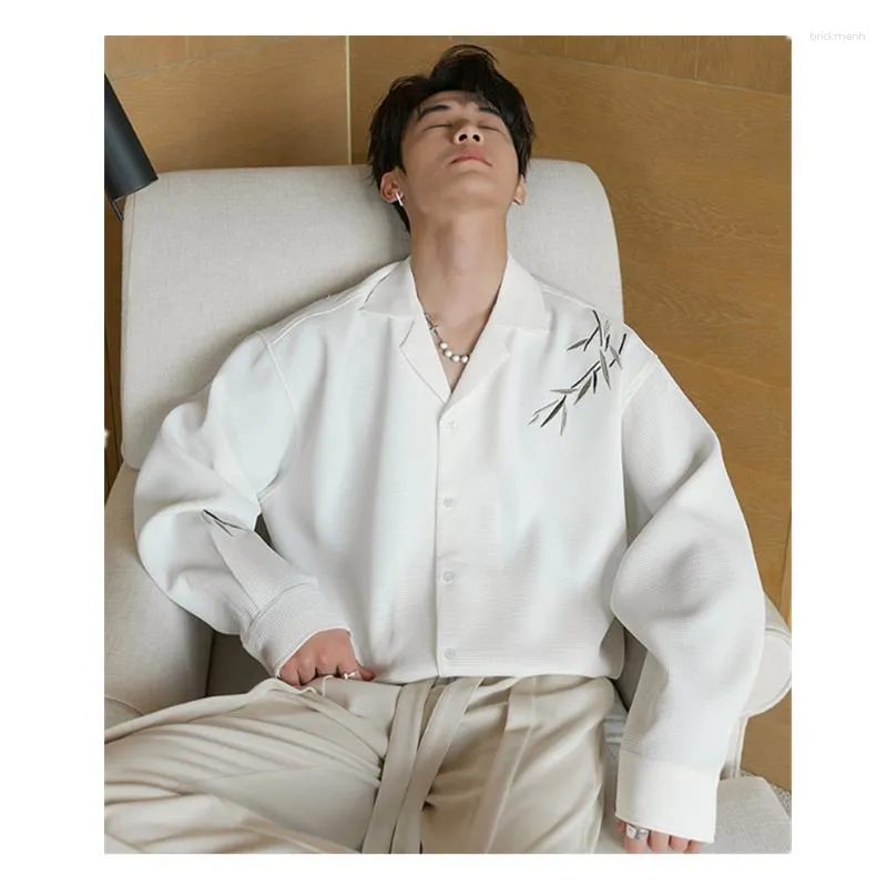 Camisas Informales Para Hombre Camisa De Manga Larga Bordada Para