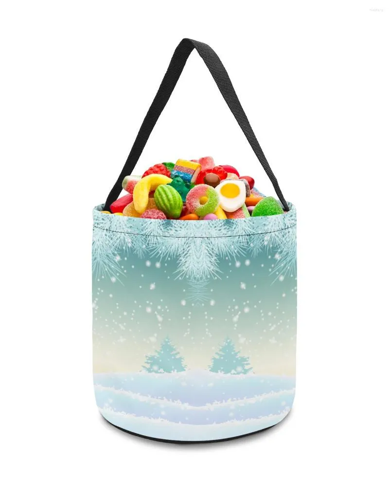 Stume di stoccaggio natalizio Snowfulke Snow Dwarf Basket Candy Candy Borse Portable Home Borse Kids Gassing Crabbielle DECORAZIONI DEGUAZIONI