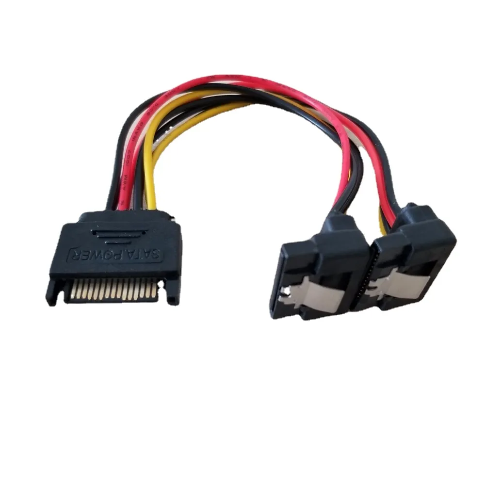 SATA Serie 15pin mannelijke adapter tot dubbele 15 -pin vrouwelijke splitterverlenging Power Cable 20 cm