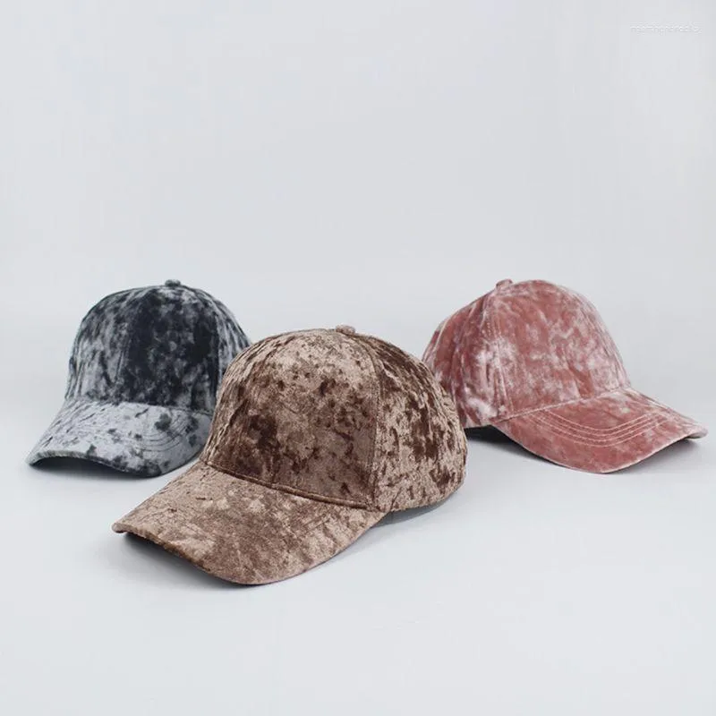 Ball Caps Donne coreane uomini inverno finta velluto in flanella berretto da baseball lucido a colore curvo solido visone esterno hip hop snapback regolabile