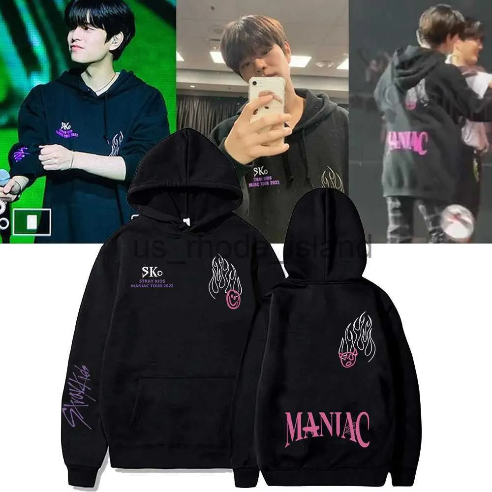 Sweats à capuche Sweatshirts Femmes Hommes Kpop Stray Kids Maniac Sweats à  capuche Skz World Tour Sweats à capuche pour garçons filles Vêtements Stray