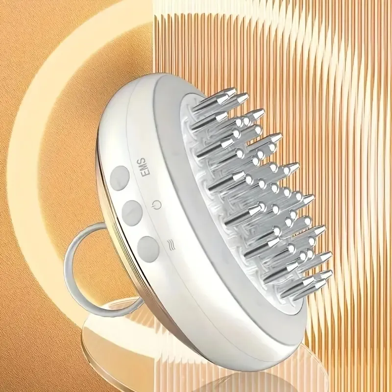 1pc Relax and Rejuvenate with Electric Scalp Massage Comb - Includes Liquid Guide and Essential Oils for Maximum Relaxation