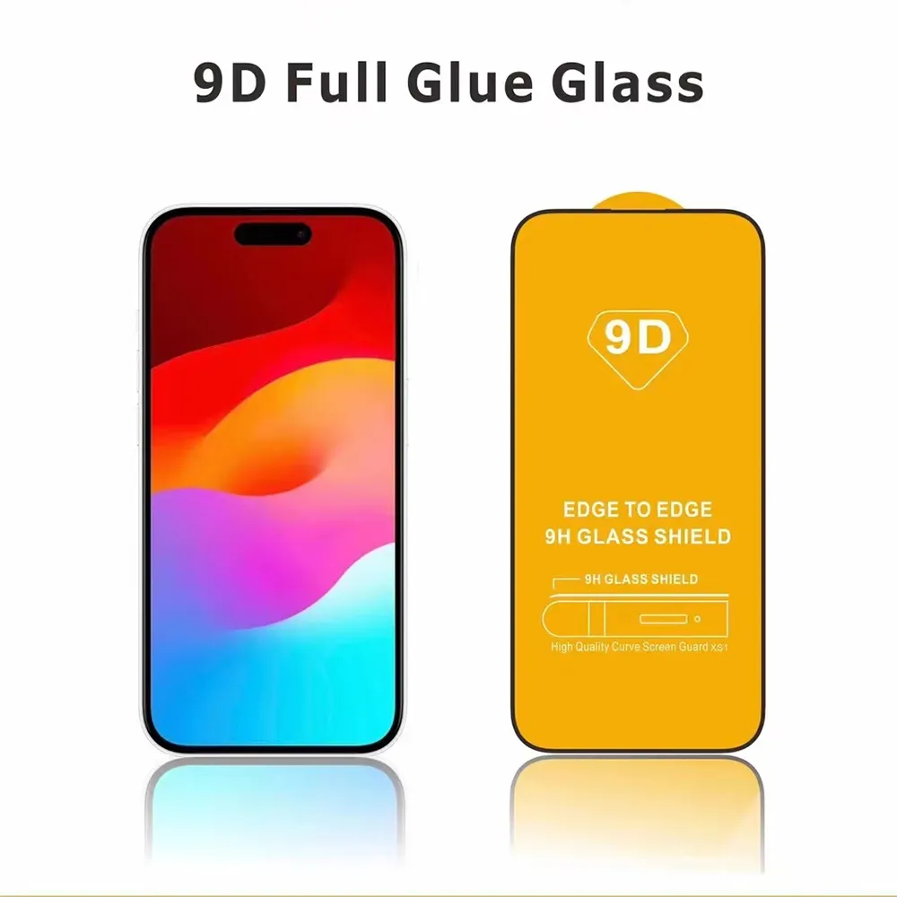 9D Full Cover Tempered Glass Full Glue 9H Screen Protector for iPhone 15 14 plus 12 13 mini 11 Pro Max XS XR X 8 SE Only Glass