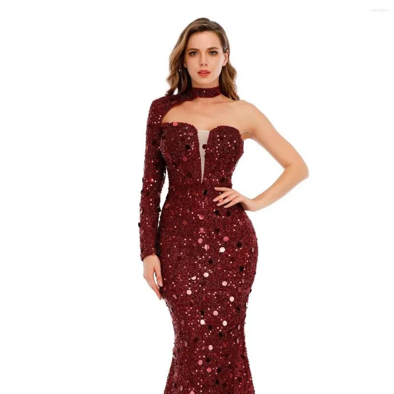 Casual Dresses for Women 2023 Wedding Guest Sequin Dress Sparkle Evening Performance Long Fishtail Slim