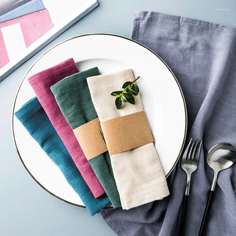 Storeczka serwetki lniane japoński styl wielokrotnego użytku Mat Mat Kitchen Streal stołowy Trwałe ręcznik do jadalni rodzinne obiady wesela