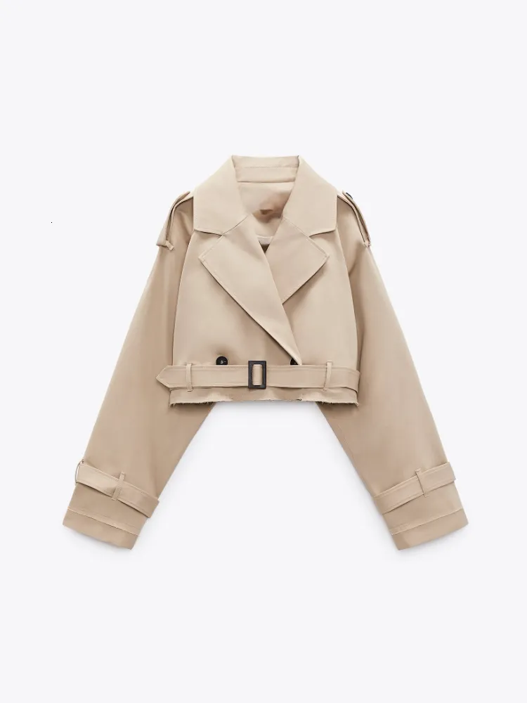 Oversized Khaki Margiela Trench Coat For Women Short Sleeve Oversized Khaki Margiela Trench Coat For Women Short Sleeve