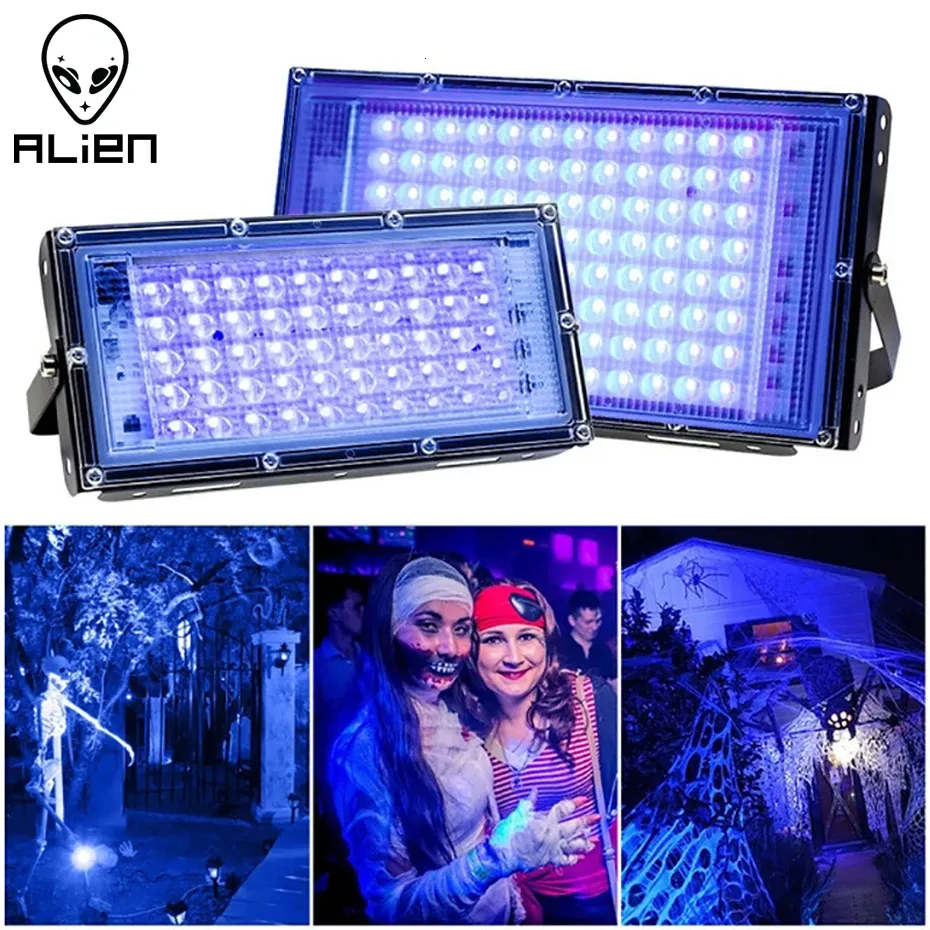 Outros suprimentos de festa de evento Alien 50W 100W LED UV Black Lights Stage