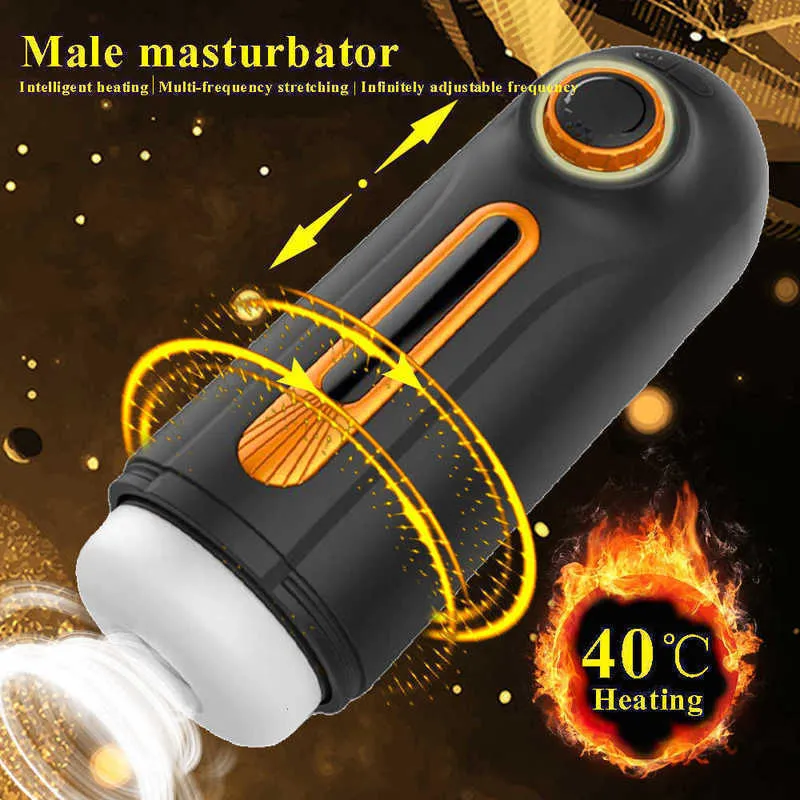 マッサージャーの男性マスターベーター自動伸縮吸引振動振動マスターベーターの男性用ポケット膣の本物のフェラチオ