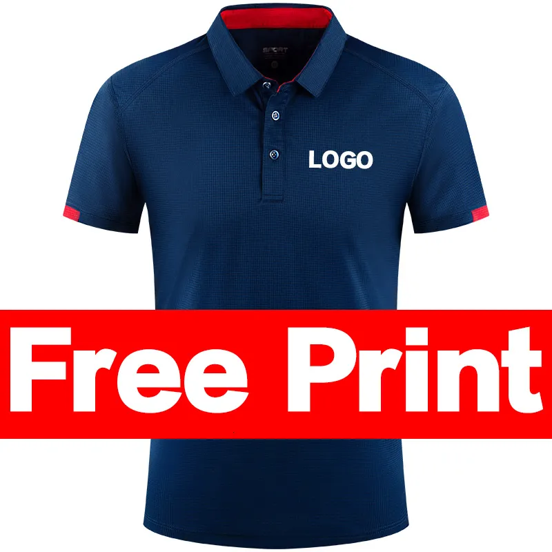 Herrpolos sommar snabbtorkande polo skjorta anpassade tryck golftröjor individuell grupp personlig anpassad broderi polo tees topp 230822