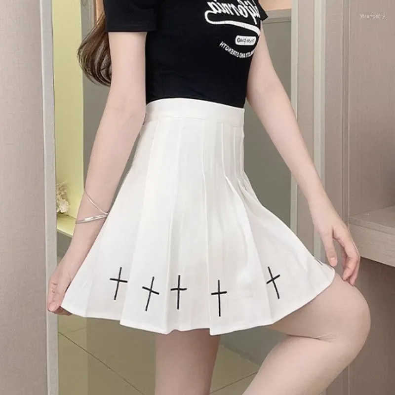 Skirts Without Shorts Mini Women Pleated Skirt Black Elastic Waist Female Short Harajuku Sexy Ladies Girls Dance