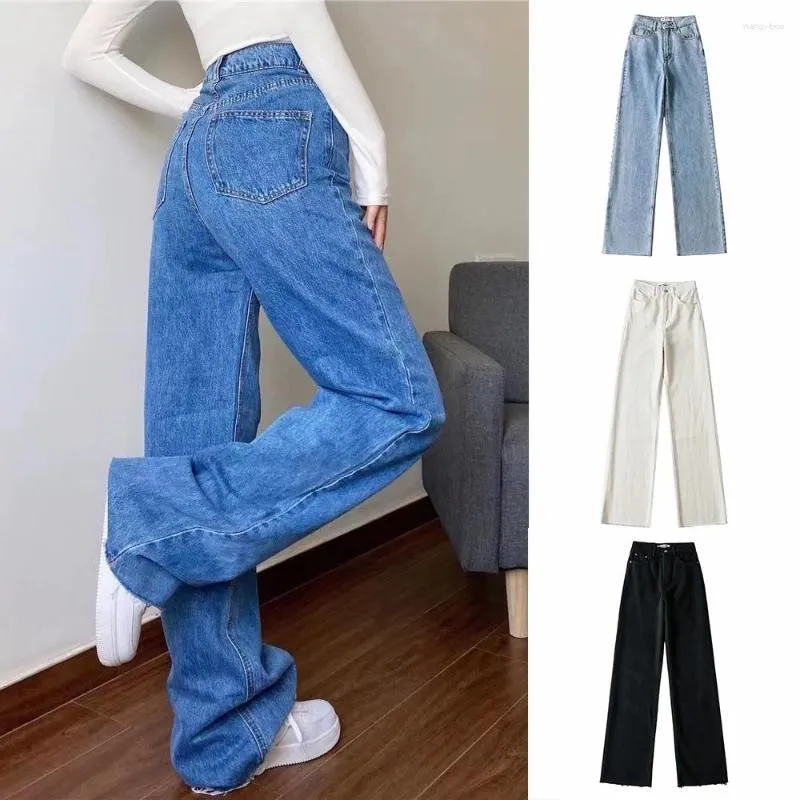 Frauen Jeans Brandy Mandy-Women's Hohe Taille Slim Denim Hosen Blaue Hosen gerade Bein Fashion Spring Herbst 2023