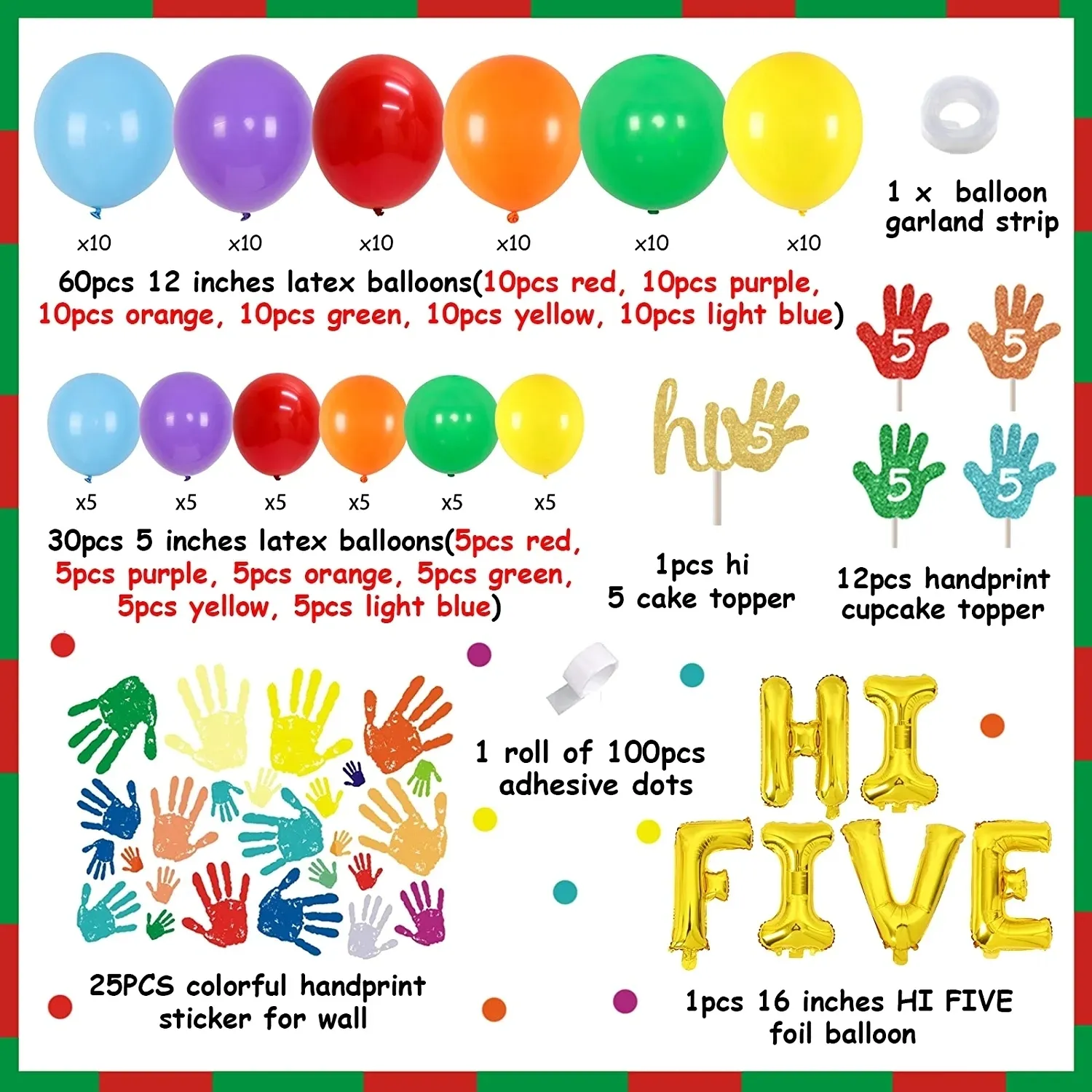 FFDHWU 10 Pcs Kids Slapping Balloons, 5 Pcs Printed Slapping
