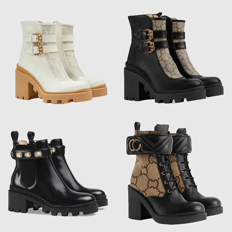 En iyi tasarımcı Martin Desert Boots Yüksek topuk ayak bileği botları Kadın Deri Botlar Vintage Baskı Jacquard Tekstil Klasik Platform Düz Botlar Moda Çıkar Ayakkabı Boot