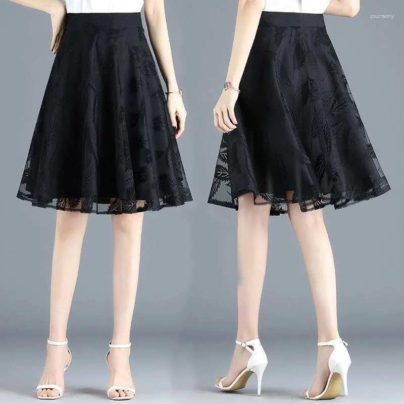 Mesh skirt knee length cheap