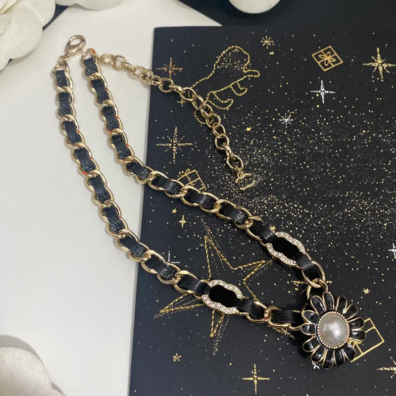 Designer de moda prata banhado a ouro pingente colares high-end cobre marca carta links correntes colar natal jóias de casamento presente