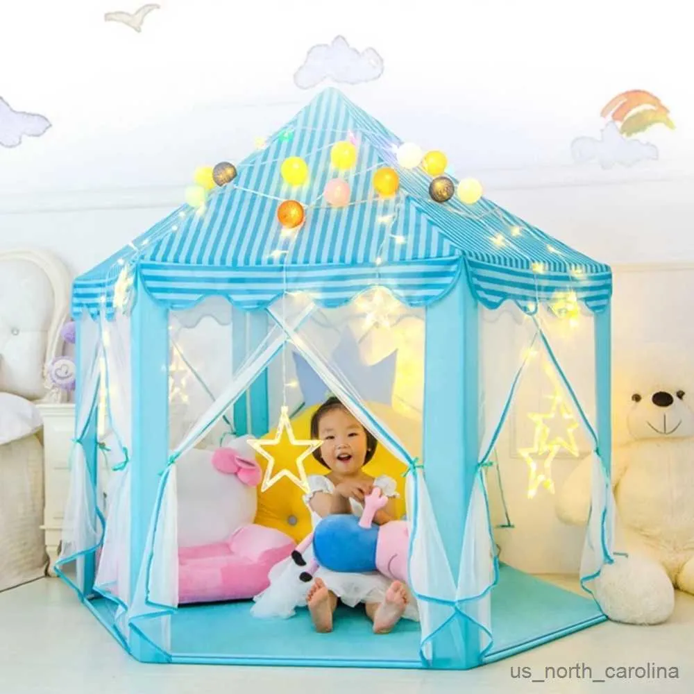 Barracas de brinquedo portátil crianças brinquedo tenda bola dobrável tenda castelo ao ar livre praia zíper tenda crianças presente indoor playhouse r230830