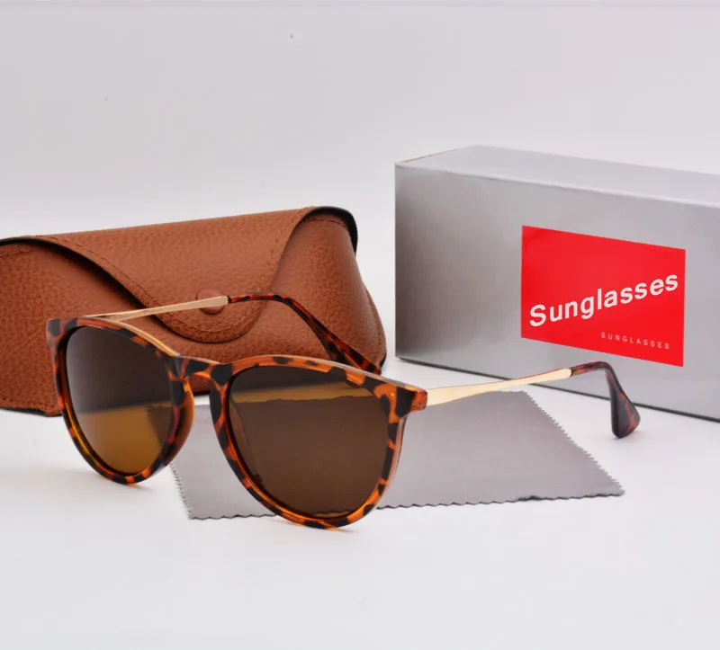 Top -Qualität 4171 Brand Sonnenbrille Frauen Erika Model für Mann Frau polarisierte UV400 -Linsen -Retro -Brillen mit originaler Ledertasche und Box