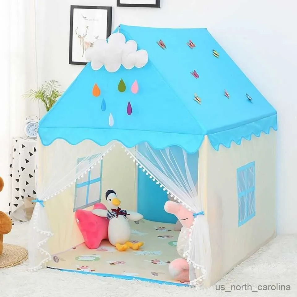 Barracas de brinquedo crianças castelo tendas portátil indoor ao ar livre tenda para crianças dobrável jogar tenda casa bebê bolas playhouse r230830