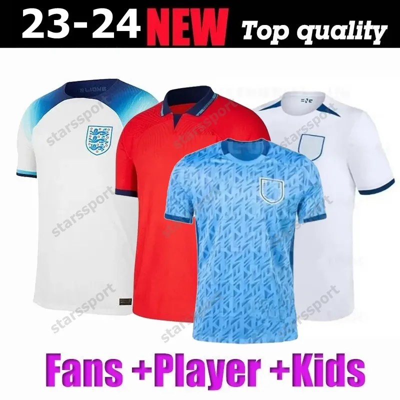2023 Englands Toone Soccer Jerseys Angleterre 23 24 24 Puchar Świata w Anglii koszula piłkarska Kirby White Bright Mead Kane Sterling Rashford Sancho Grealish Men Kids Mundlid