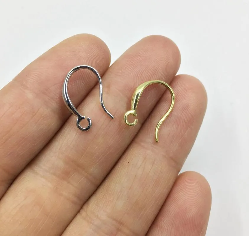 Hoop Earrings Eruifa 10pcs About 15mm Earing Base Connector Linker Holder Brass Fishhook For Earring DIY 2 Colors Nickle And Lead Free