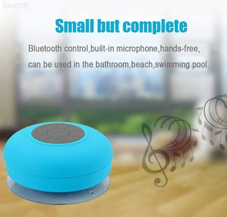 Mini Bluetooth -luidspreker Portable waterdichte draadloze handen luidsprekers voor douches Badkamer3020430 L230822222