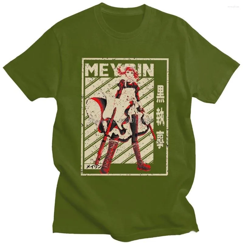 Mens T Shirts Unique Male Mey Rin Retro Black Butler Short Sleeve