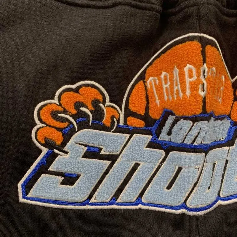 Nouveau Trapstar London Orange Tiger Head Broderie Set Femmes Casual Sports Tops Hommes Hip Hop Street Sweat À Capuche Automne / Hiver Vêtements D'extérieur
