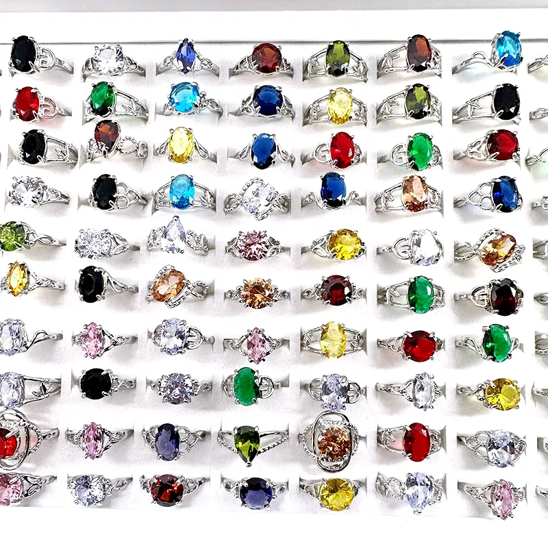 Multicolor Zircon Stone Rings For Women Wholesale Fashion Gemstone Jewelry  Accessories With Display Box Perfect For Parties And Gifting From  Zecen2020, $22.63