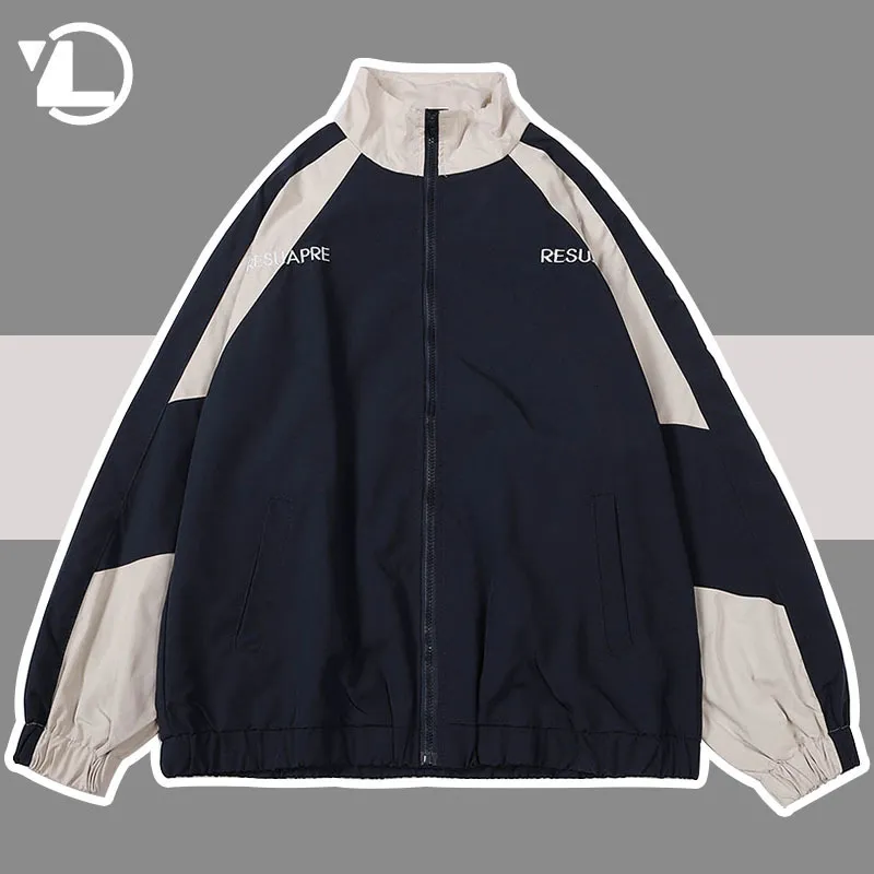 Color block windbreaker mens hot sale