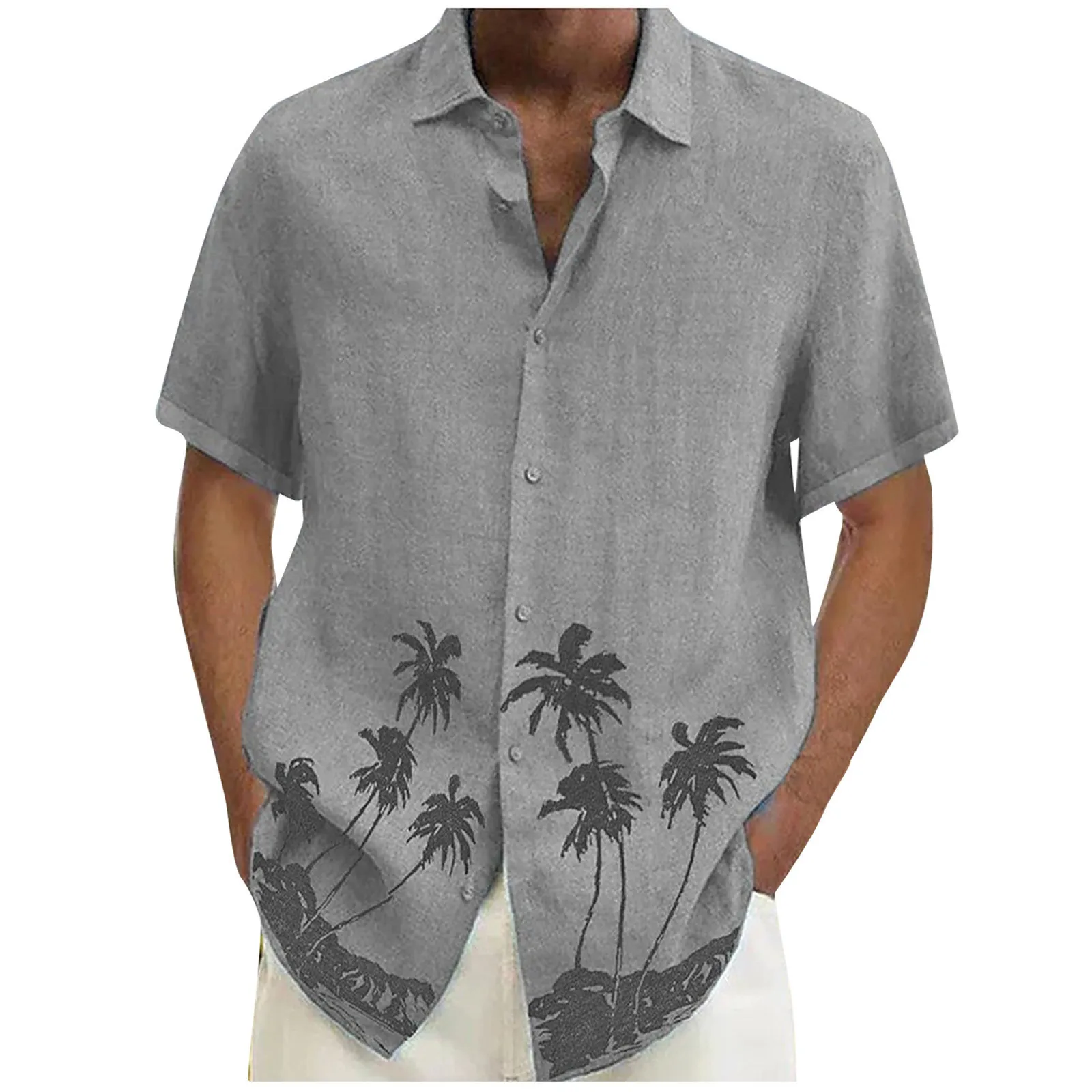 Camisas casuales de hombres Camisa hawaiana para hombres Playa shortleved Holiday Wear Blusas Camisas 230822