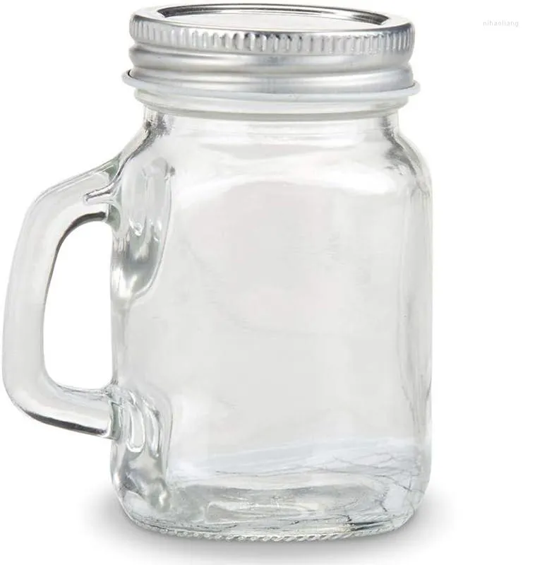 SCHEDE DEL VINE 120 ml (4 once) barattoli di vetro e tazze da bere con coperchi da 12 pezzi per il vaso di decorazioni per decorazioni per feste.