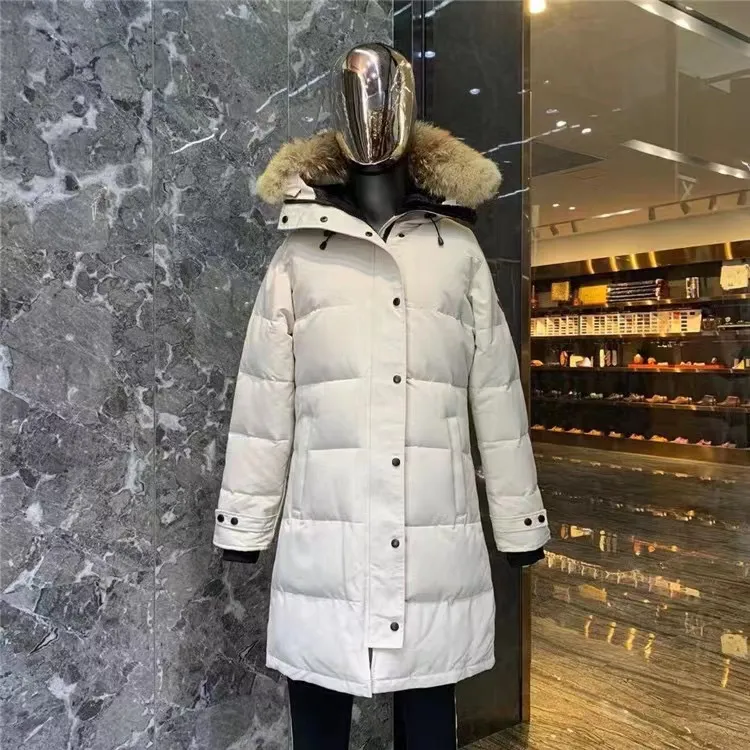 Designer hommes femmes vers le bas parkas outwear moyen et long manteau imperméable fourrure chaud à capuche mince manteau hiver automne Top220J