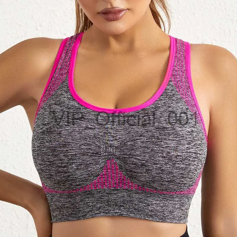 Women's Sports Bras Tights Crop Top Yoga Vest Shockproof Bras For Women  2022 Breathable Gym Fitness Athletic Brassiere x0822