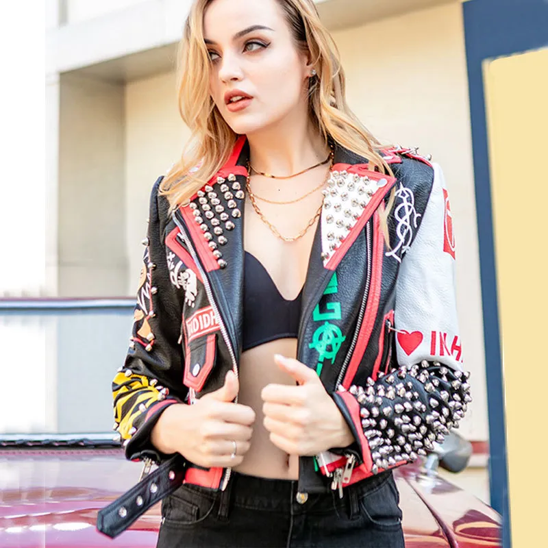 DHgate.com:Faux Leather Short Jacket for Women: Punk Style
