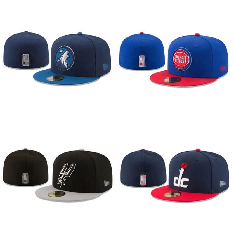 Модельер Mens Classic Color Flat Peak Full Comply Caps Baseball Sports Fitted Hats в 7-й размер баскетбольной команды Snapback N8