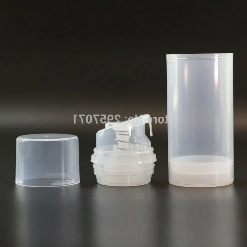 Transparent Clear Essence Pump Plastic Airless Bottles for Lotion Cream Shampoo Bath Empty Cosmetic Packaging 100pcs Xpcxk