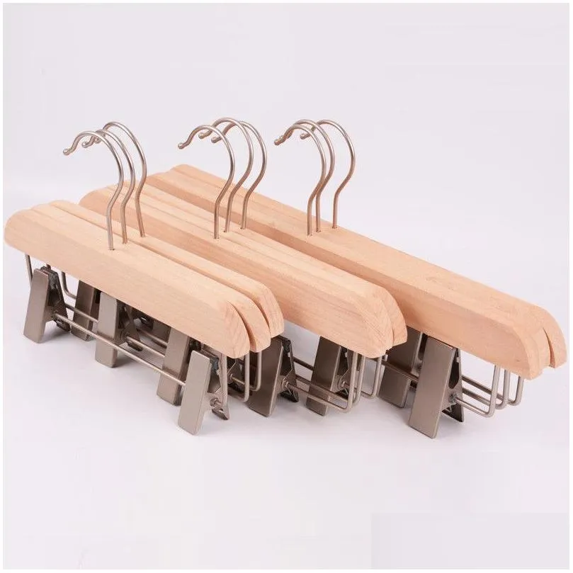 Hangers Racks Fast Adt And Child Hanger Wood Clothes For Pants Rack Wooden Pant Clip Lx0872 Drop Delivery Home Garden Housekee Organ Dhov2