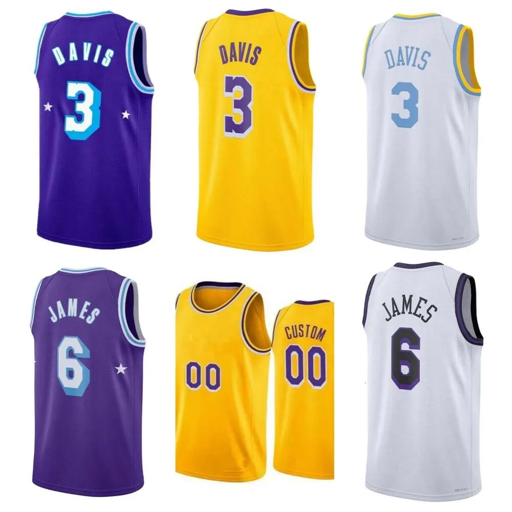 3 Davis Men Basketball Jerseys 6 23 James Austin Reaves Angelo Russell Jarred Vanderbilt Schroder Beasley 8 Br yant Mo Bamba Lonnie Walker Custom