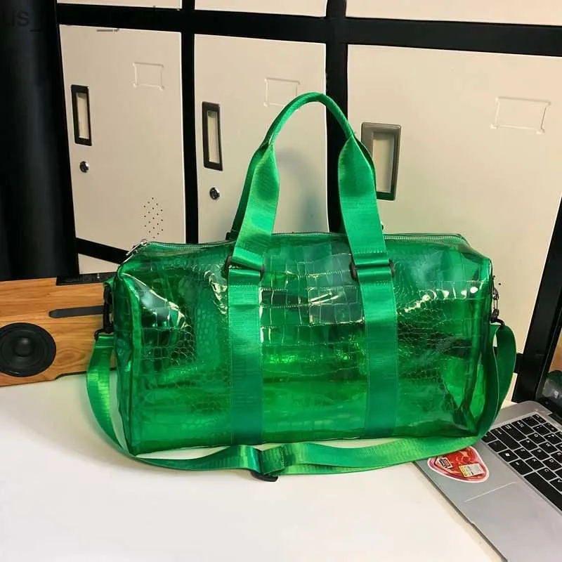 Totes Transparent Jelly Bag For Women And Men 2023 New Clear Casual Messenger Bag Large Capacity Shoulder Handbag Tote Travel Bag HKD230822