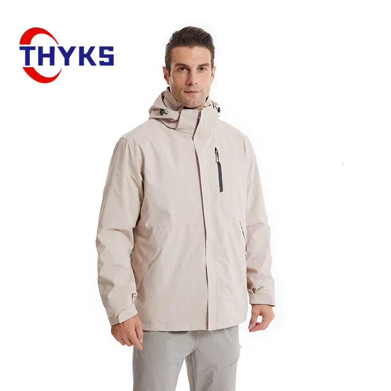 Açık Ceket Hoodies Erkekler Peluş Yürüyüş Ceket Rahat Çıkarılabilir Su Geçirmez Rüzgar Geçirmez Çift Ceket Kamp Dağcılık Takım elbise 230821