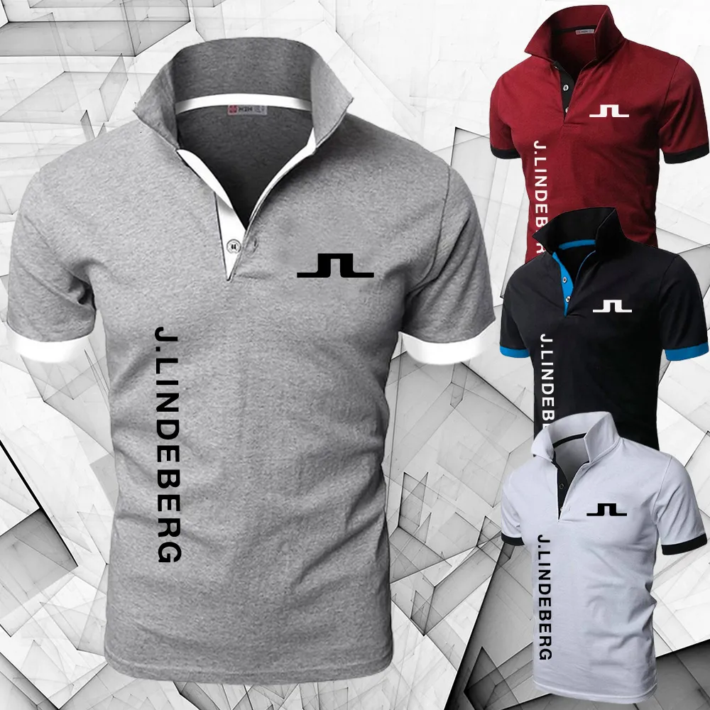 Men's Polos Men's Golf Wear Polo Shirts Workout Sports Lapel Polo T-shirt Cloth Brand Classic Breathable Short Sleeve Tee Man Business Top 230822