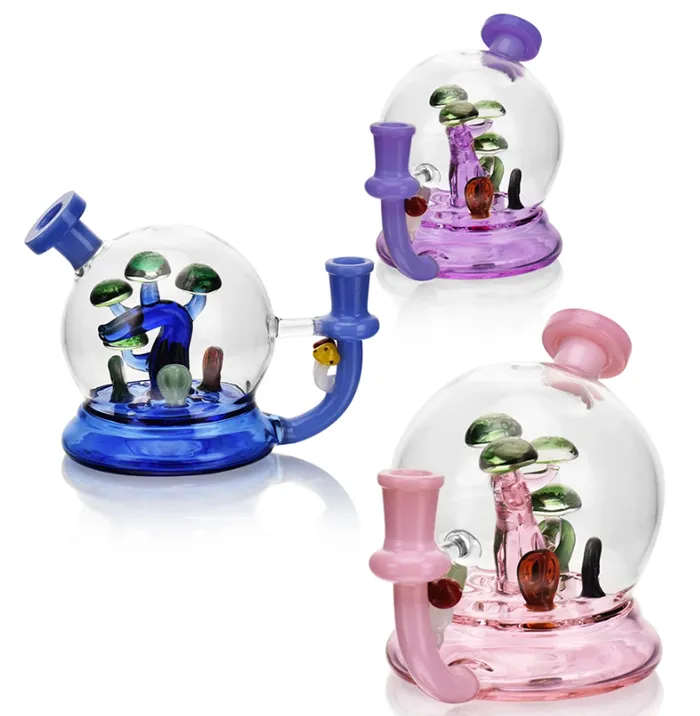 Vintage Mushroom Glass Bong Water Hookah Smoking Pipes Original Glass Factory can put customer logo by DHL UPS CNE