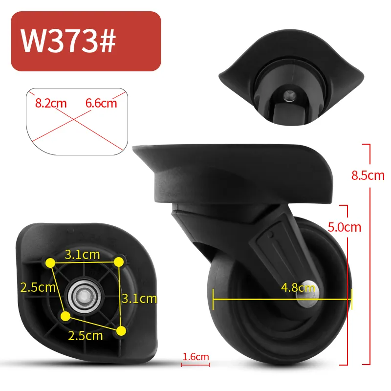 Bag Parts Accessories W373 Luggage Wheels Replacement Luggage Wheel Mute Parts Suitcases Trolly Universal Wheel Spinner Replaceable Caster Accessories 230822