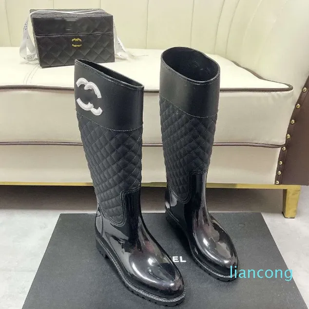 2023 Rain Boots Designer Platform Letter Ringer Fashion Black But Knee Long Women Boots From 100 51 DHgate