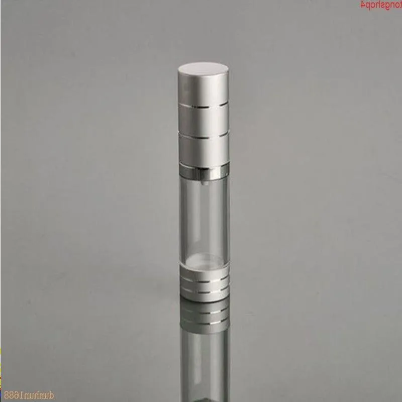 15 ml 30 ml 50 ml 80 ml 100 ml Silver Airsless Bottless Cosmetic Package Pump Pompa Viotion Case#466Goods ATBTI