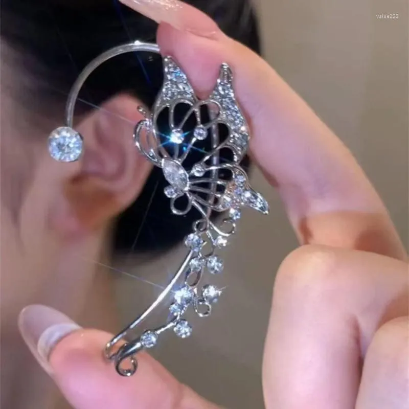 FRCOLOR 2 Pairs Butterfly Clip Earrings Earring Studs for Women Earrings  Backs for Studs Fairy Earrings Womens Gold Earrings Dangle Earrings for  Girls